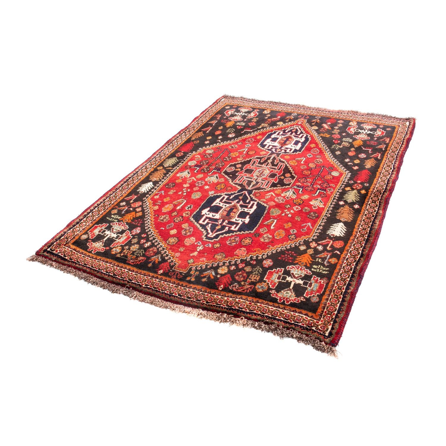 Alfombra persa - Nómada - 174 x 124 cm - rojo oscuro