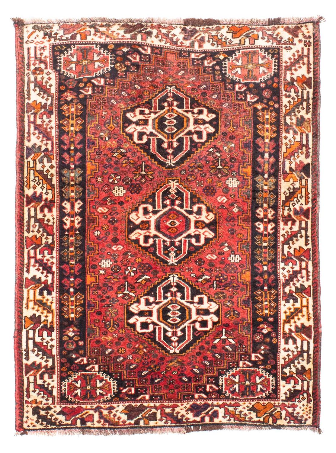 Alfombra persa - Nómada - 152 x 114 cm - rojo oscuro