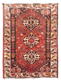 Alfombra persa - Nómada - 152 x 114 cm - rojo oscuro