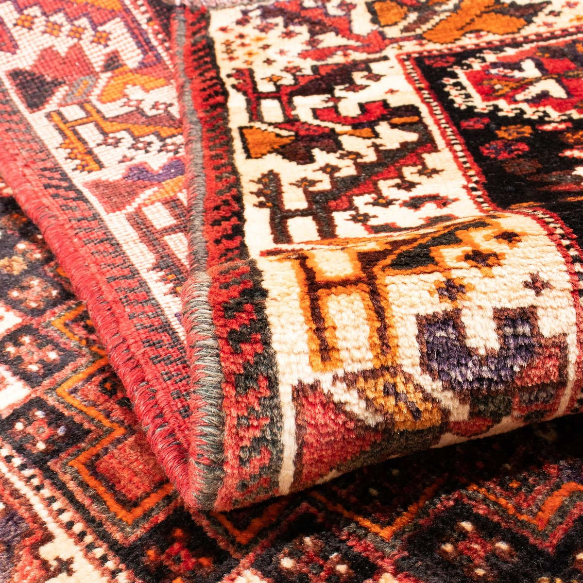 Alfombra persa - Nómada - 152 x 114 cm - rojo oscuro