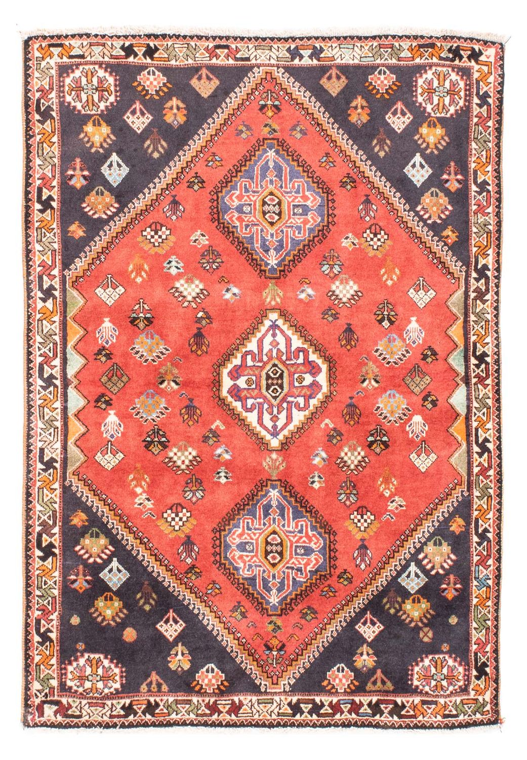 Alfombra persa - Nómada - 157 x 115 cm - rojo claro