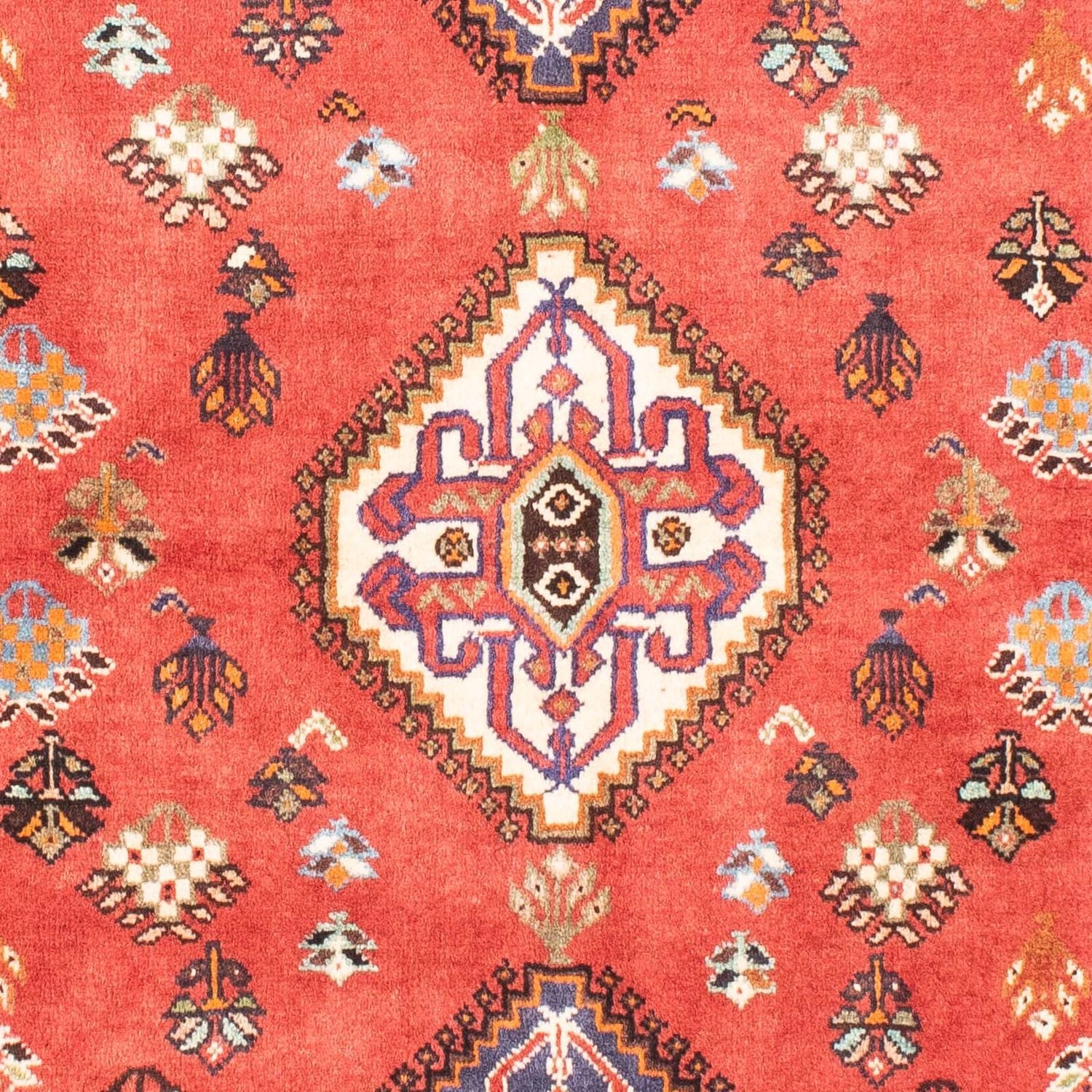 Alfombra persa - Nómada - 157 x 115 cm - rojo claro