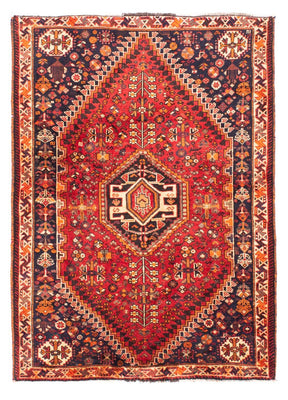Alfombra persa - Nómada - 165 x 115 cm - rojo oscuro