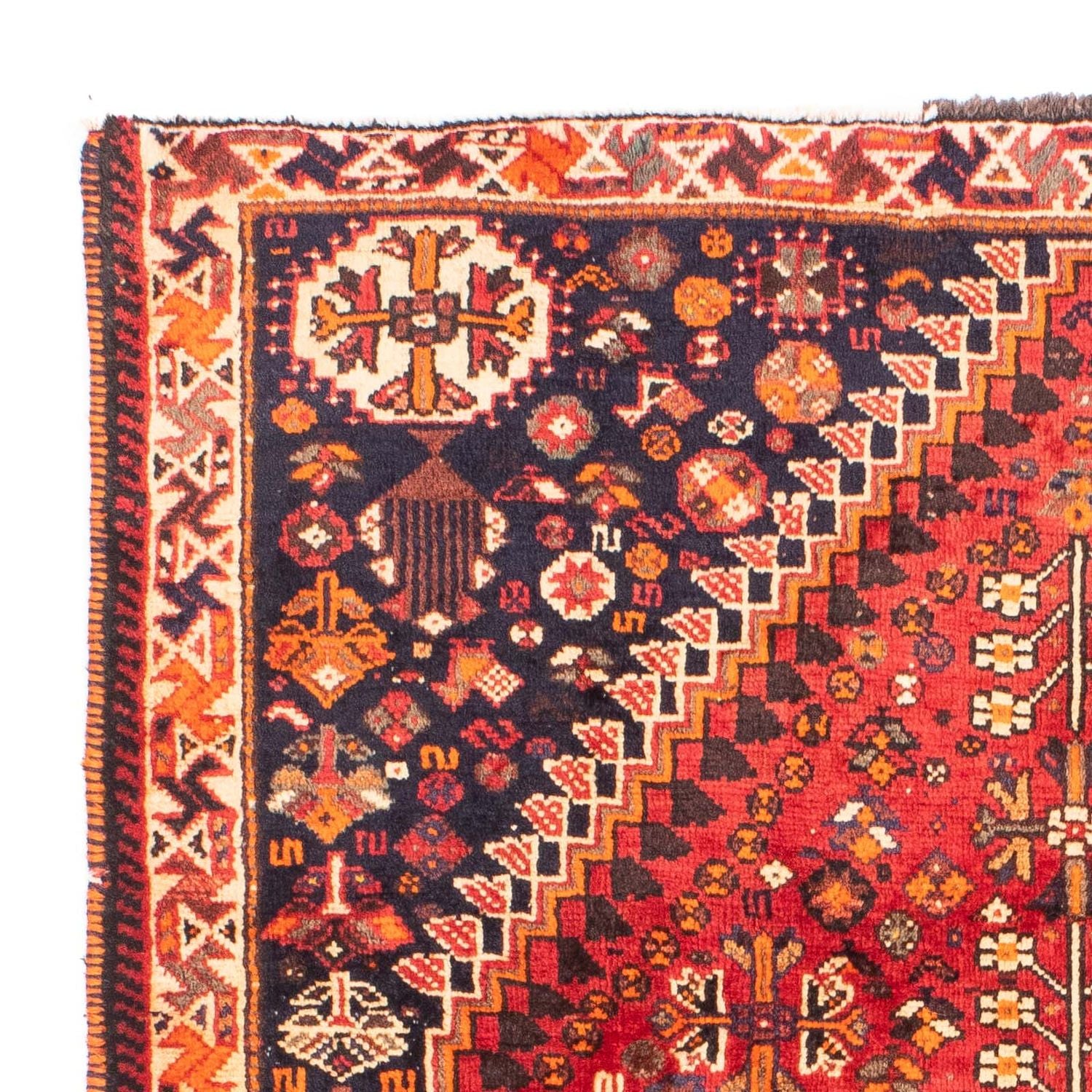 Alfombra persa - Nómada - 165 x 115 cm - rojo oscuro