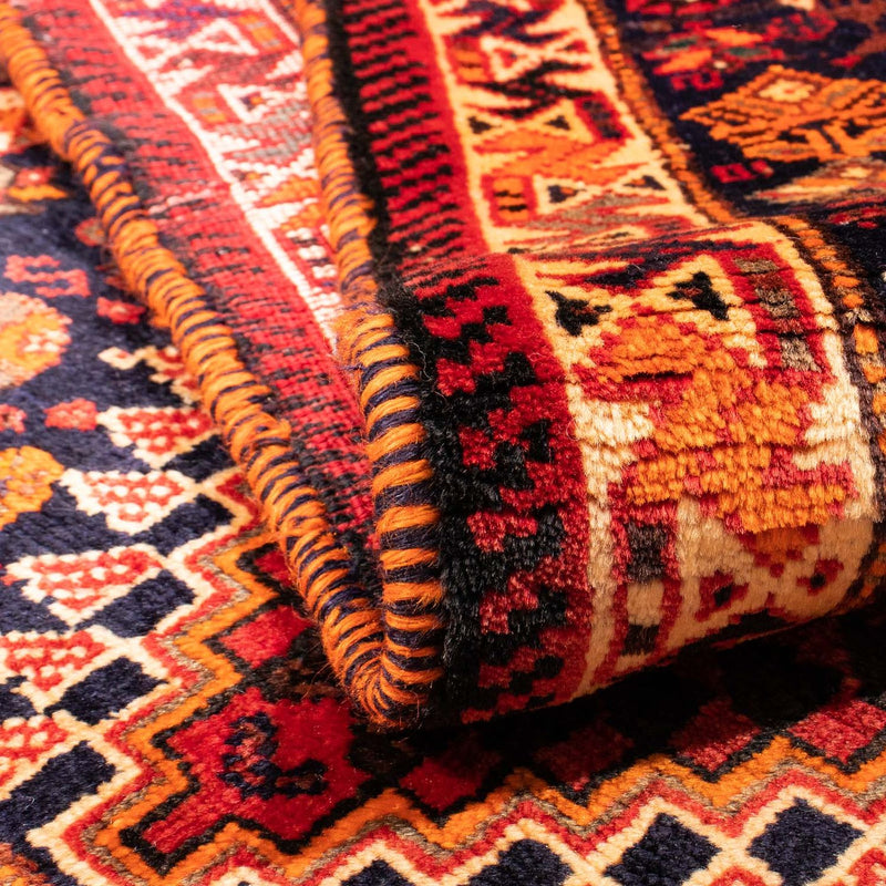 Alfombra persa - Nómada - 165 x 115 cm - rojo oscuro
