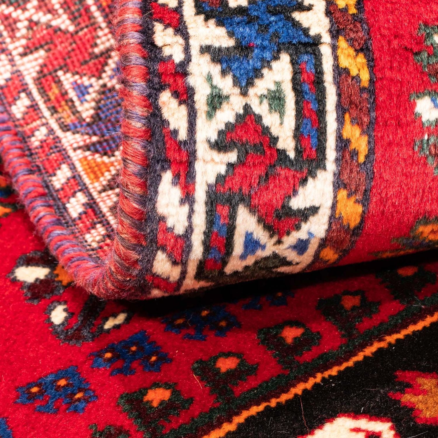 Alfombra persa - Nómada - 157 x 83 cm - rojo oscuro
