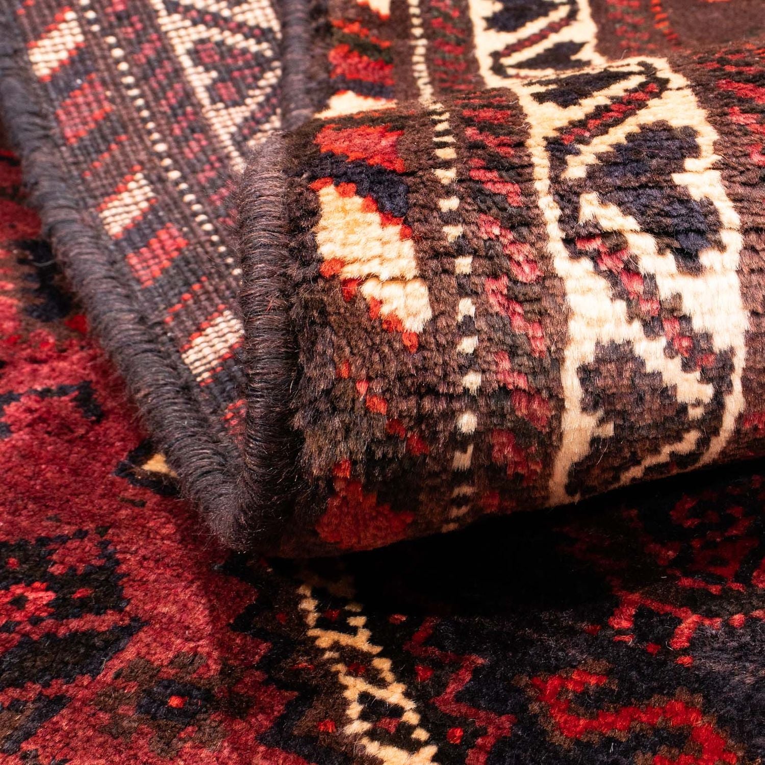 Alfombra persa - Nómada - 160 x 112 cm - rojo