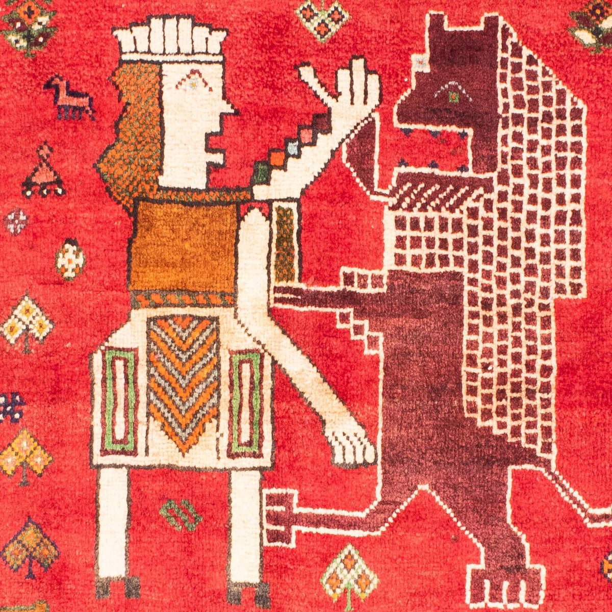 Alfombra persa - Nómada - 172 x 130 cm - rojo