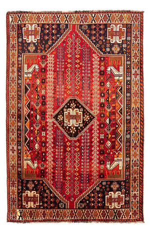 Alfombra persa - Nómada - 255 x 160 cm - rojo oscuro