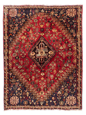 Alfombra persa - Nómada - 185 x 138 cm - rojo oscuro