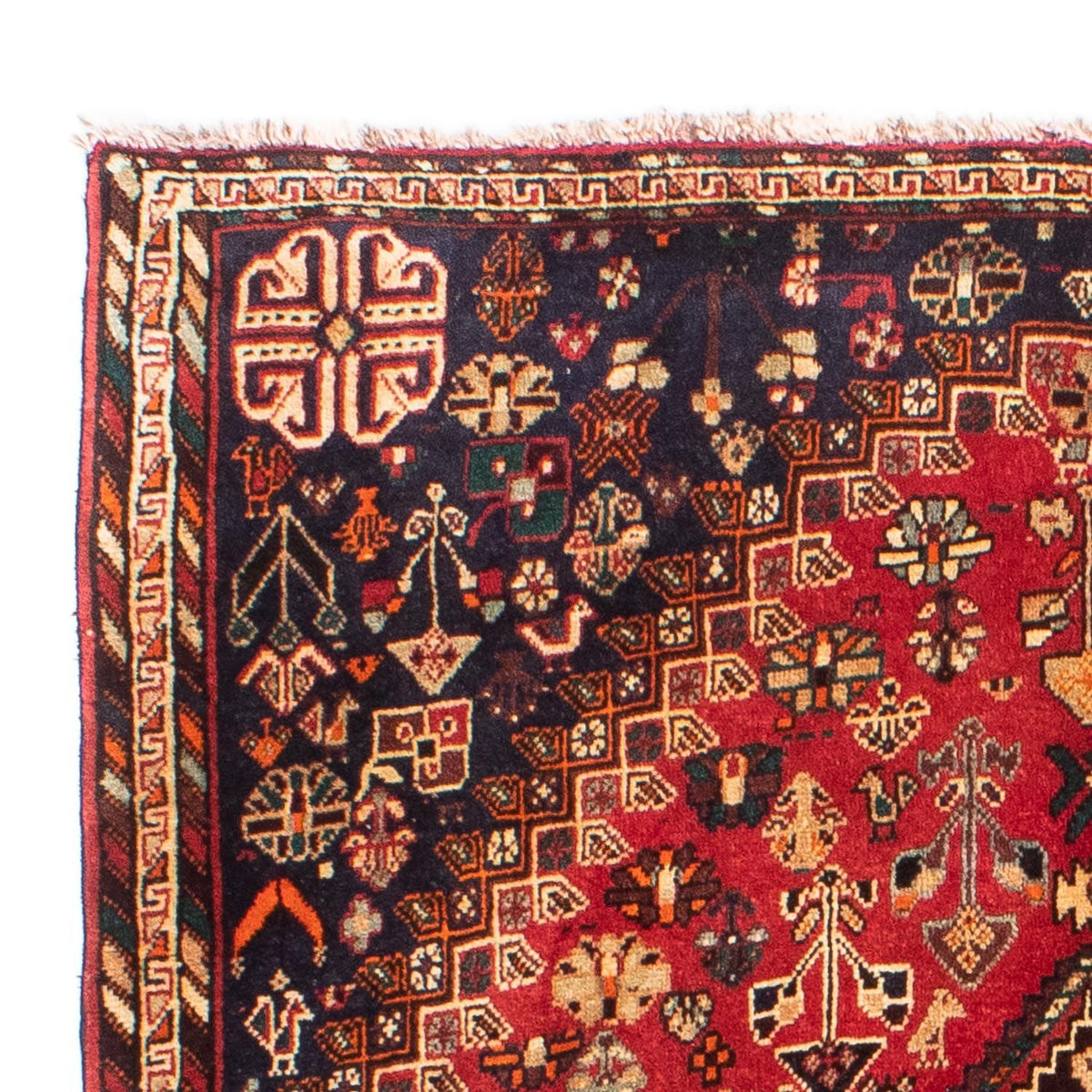 Alfombra persa - Nómada - 185 x 138 cm - rojo oscuro