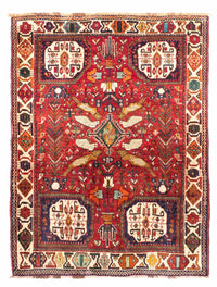 Alfombra persa - Nómada - 170 x 130 cm - rojo oscuro