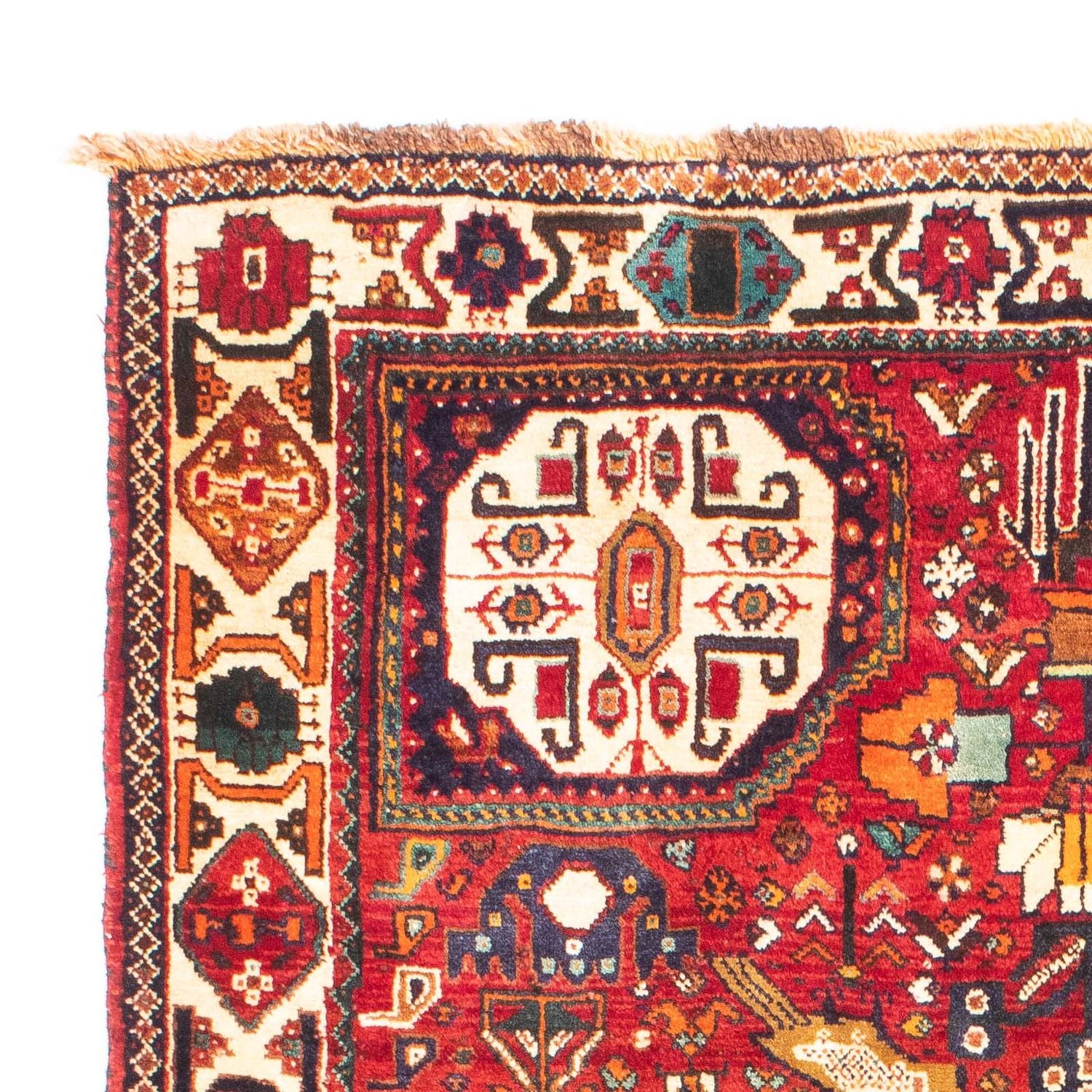 Alfombra persa - Nómada - 170 x 130 cm - rojo oscuro