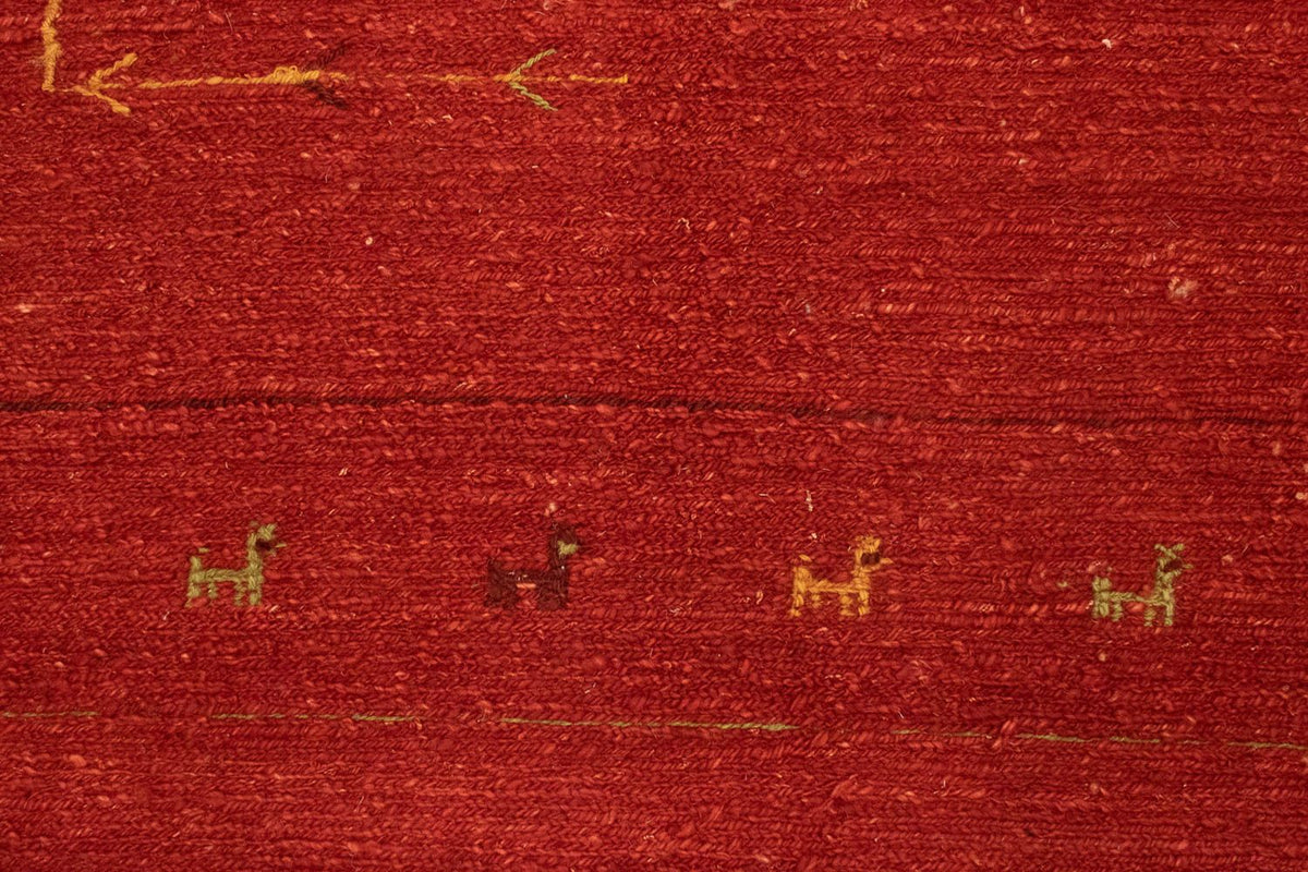 Alfombra Gabbeh - Persa - 195 x 151 cm - rojo