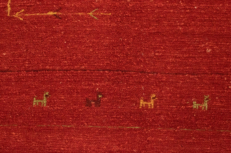 Alfombra Gabbeh - Persa - 195 x 151 cm - rojo