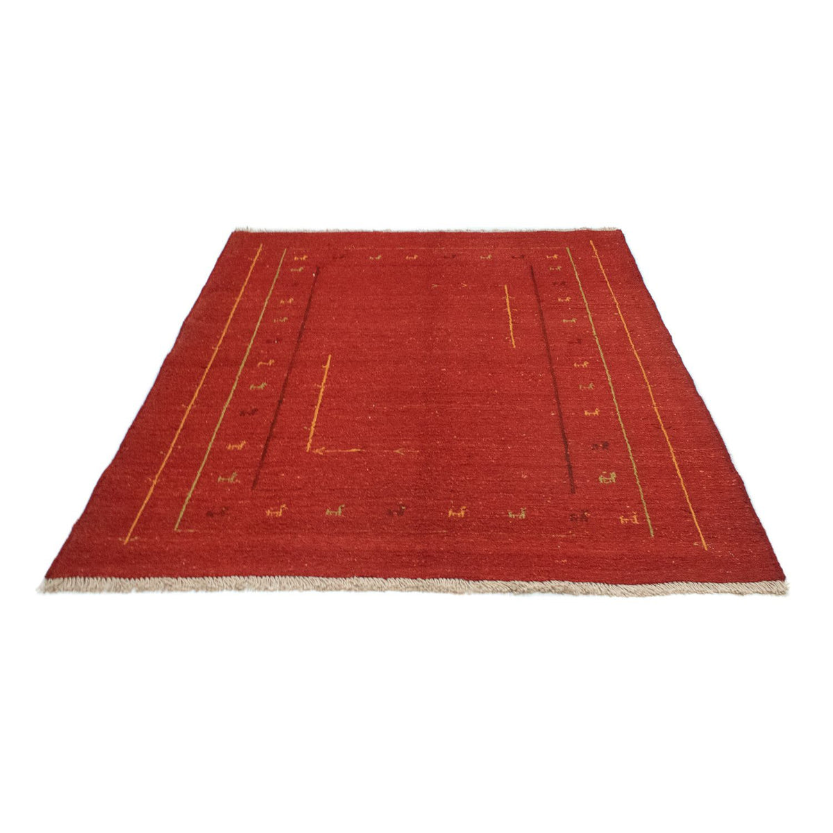 Alfombra Gabbeh - Persa - 195 x 151 cm - rojo