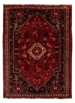 Alfombra persa - Nómada - 245 x 190 cm - rojo oscuro