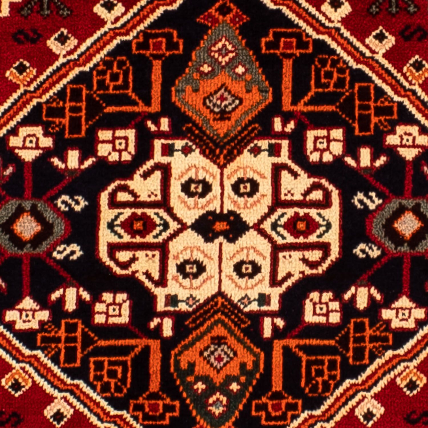 Alfombra persa - Nómada - 295 x 205 cm - rojo oscuro