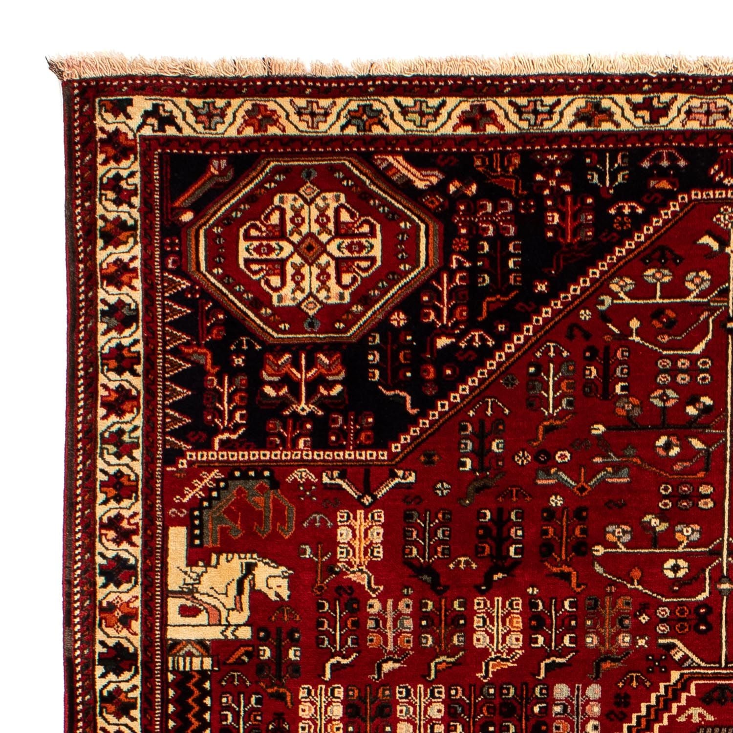 Alfombra persa - Nómada - 295 x 205 cm - rojo oscuro