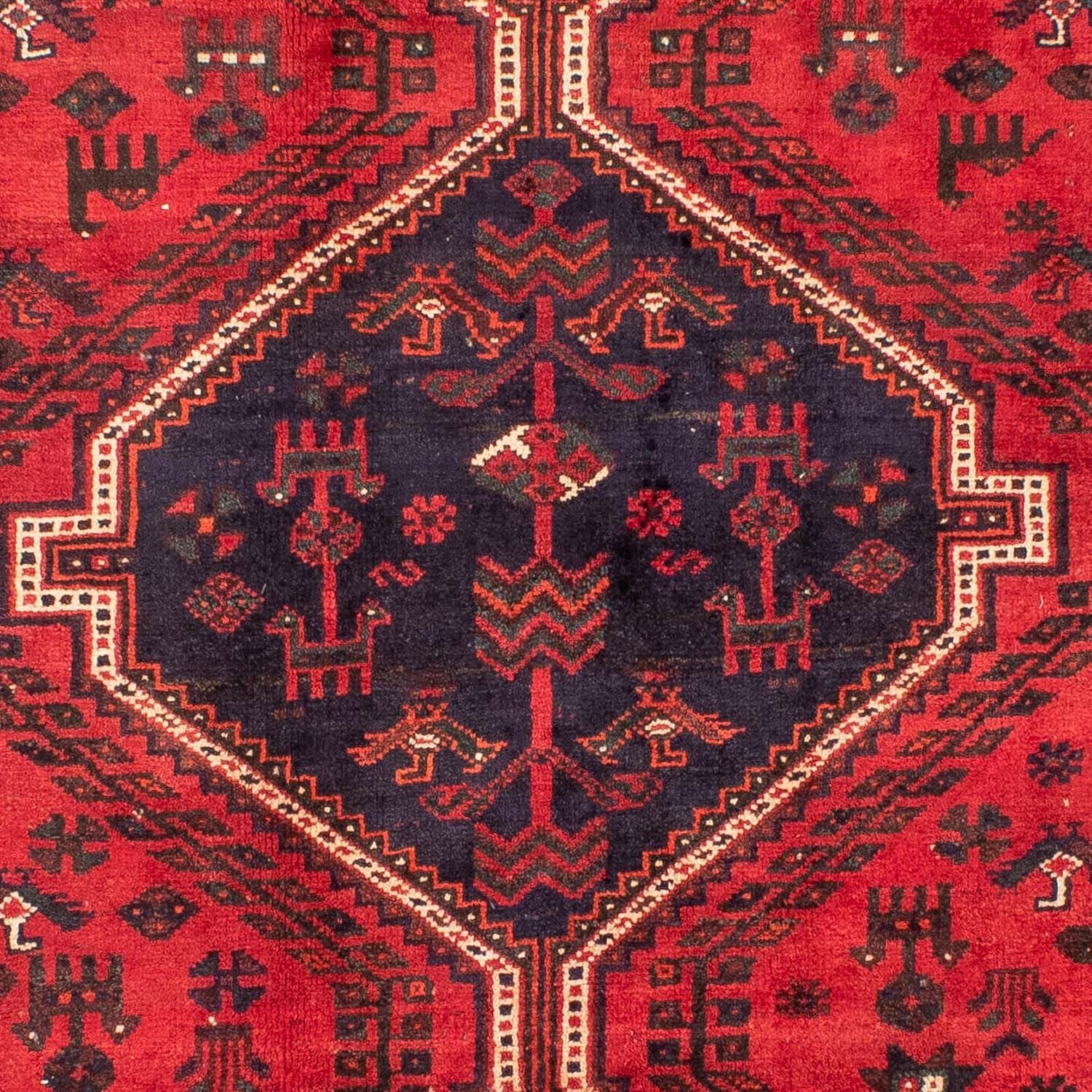 Alfombra persa - Nómada - 305 x 215 cm - rojo oscuro