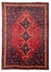 Alfombra persa - Nómada - 300 x 215 cm - rojo oscuro