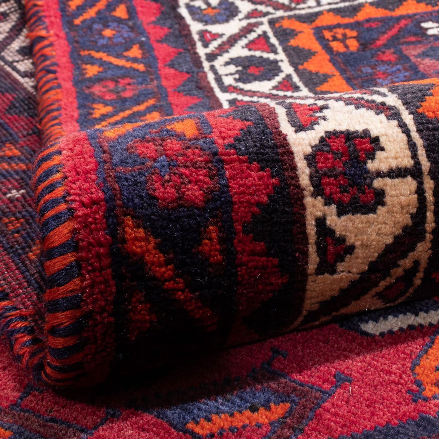 Alfombra persa - Nómada - 300 x 215 cm - rojo oscuro