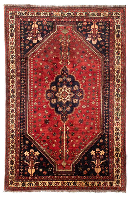 Alfombra persa - Nómada - 305 x 208 cm - rojo oscuro