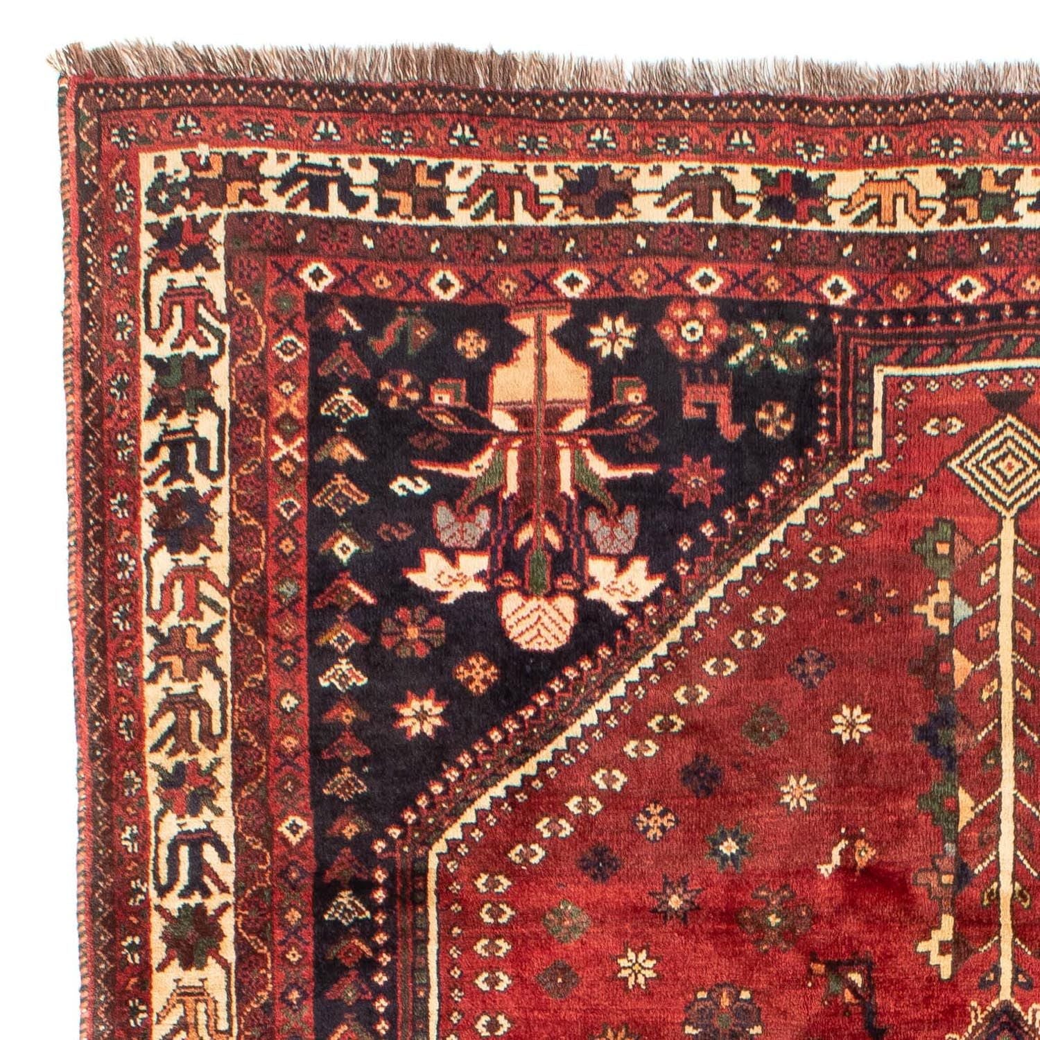 Alfombra persa - Nómada - 305 x 208 cm - rojo oscuro