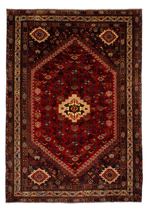 Alfombra persa - Nómada - 295 x 210 cm - rojo oscuro
