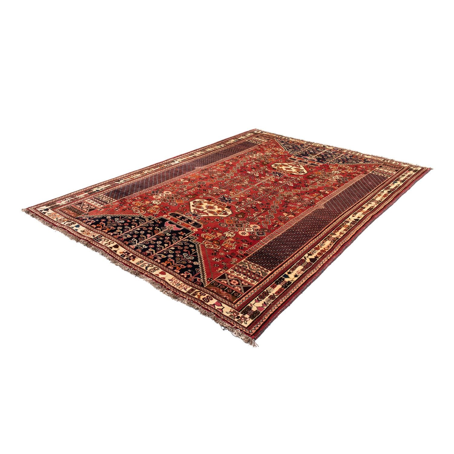Alfombra persa - Nómada - 275 x 190 cm - rojo oscuro