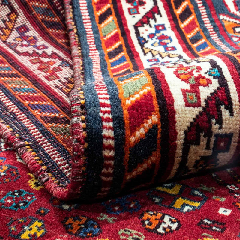 Alfombra persa - Nómada - 260 x 165 cm - rojo oscuro