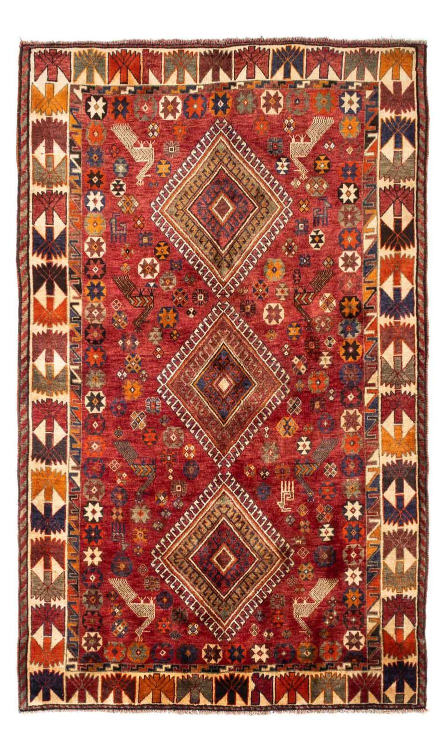 Alfombra persa - Nómada - 260 x 155 cm - rojo oscuro