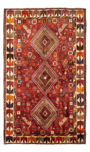 Alfombra persa - Nómada - 260 x 155 cm - rojo oscuro