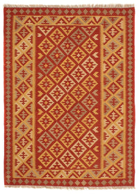 Alfombra Kelim - Oriental - 205 x 150 cm - rojo oscuro
