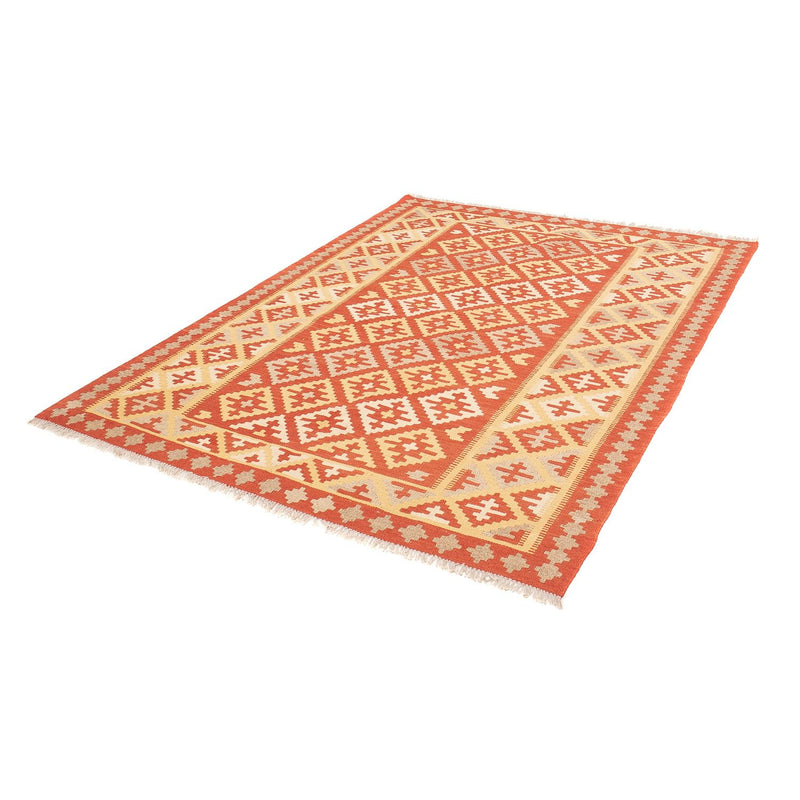 Alfombra Kelim - Oriental - 205 x 150 cm - rojo oscuro