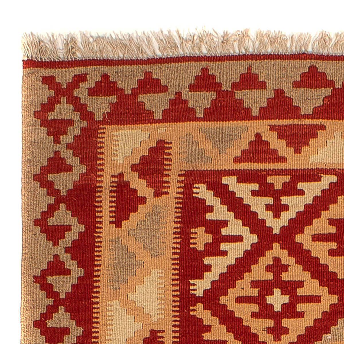 Alfombra Kelim - Oriental - 212 x 145 cm - rojo oscuro