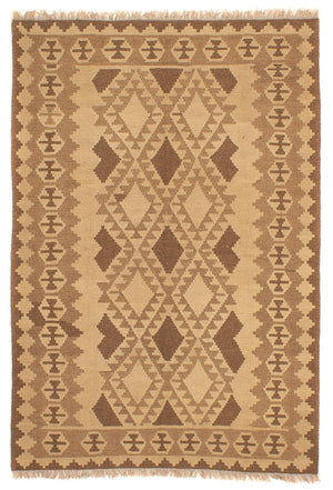 Alfombra Kelim - Oriental - 217 x 150 cm - marrón claro