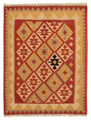 Alfombra Kelim - Oriental - 198 x 150 cm - rojo
