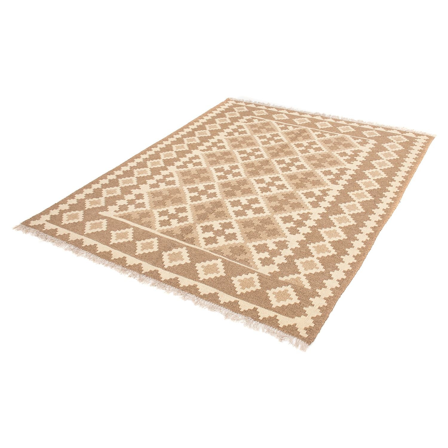 Alfombra Kelim - Oriental - 192 x 145 cm - marrón claro