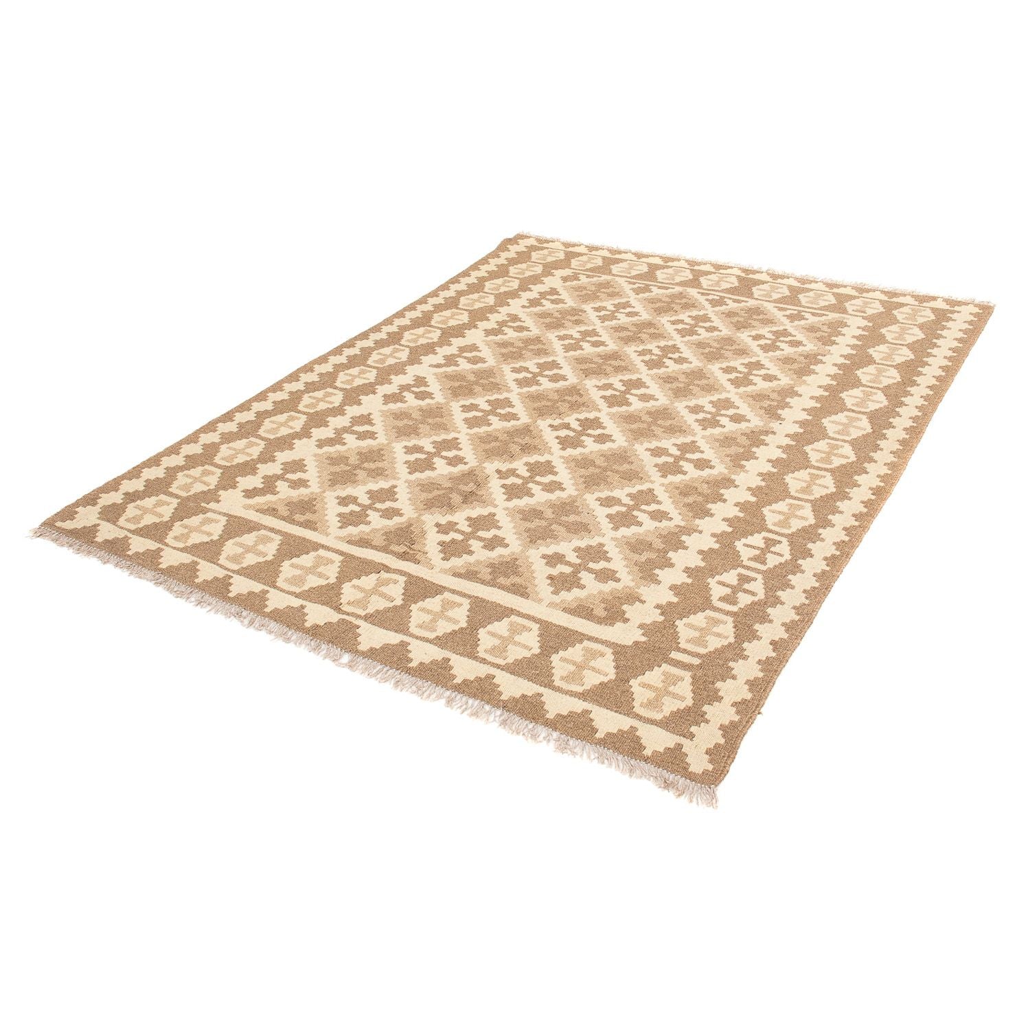 Alfombra Kelim - Oriental - 189 x 145 cm - marrón claro