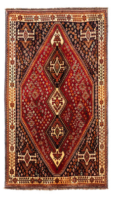 Alfombra persa - Nómada - 247 x 150 cm - rojo oscuro