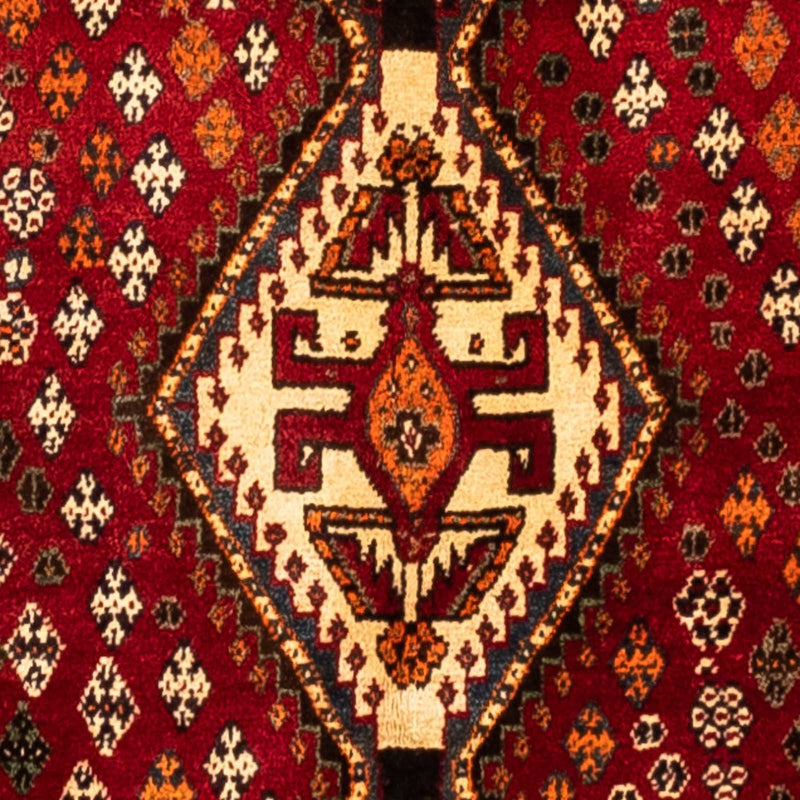 Alfombra persa - Nómada - 247 x 150 cm - rojo oscuro