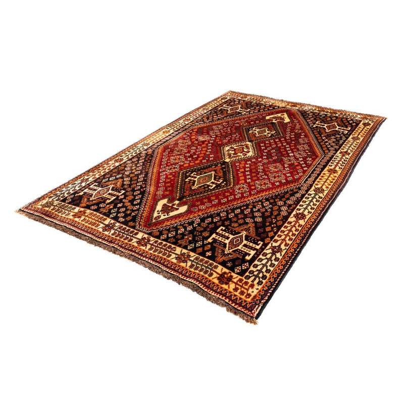 Alfombra persa - Nómada - 247 x 150 cm - rojo oscuro