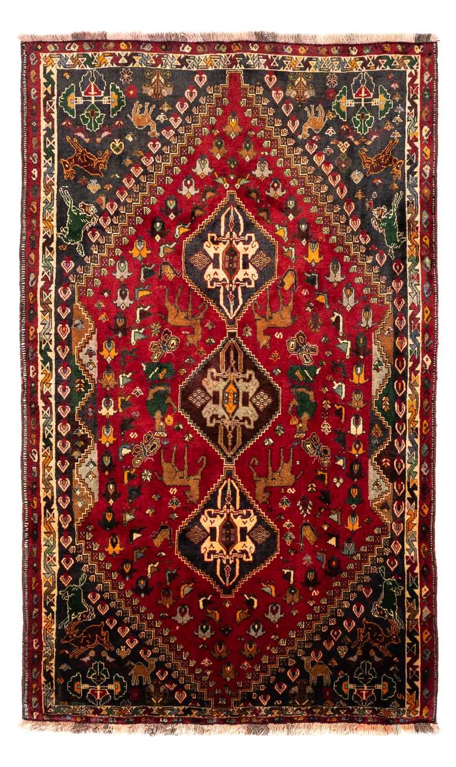Alfombra persa - Nómada - 271 x 170 cm - rojo oscuro