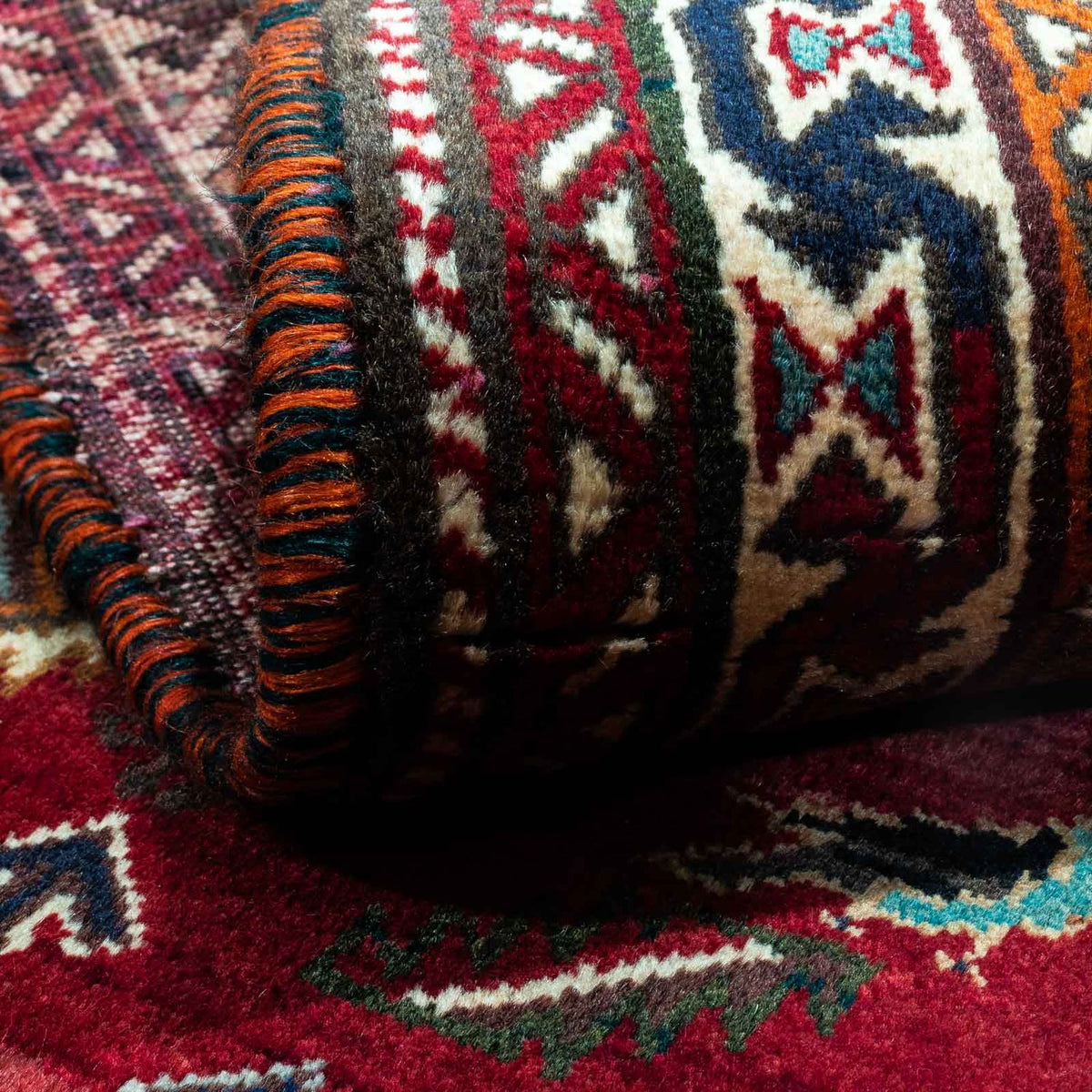 Alfombra persa - Nómada - 270 x 175 cm - rojo oscuro