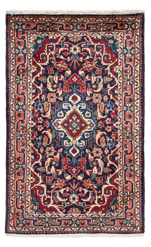 Alfombra persa - Nómada - 131 x 80 cm - azul oscuro
