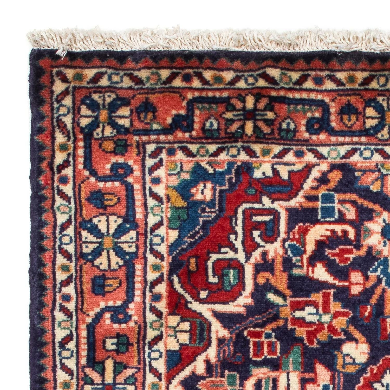 Alfombra persa - Nómada - 131 x 80 cm - azul oscuro