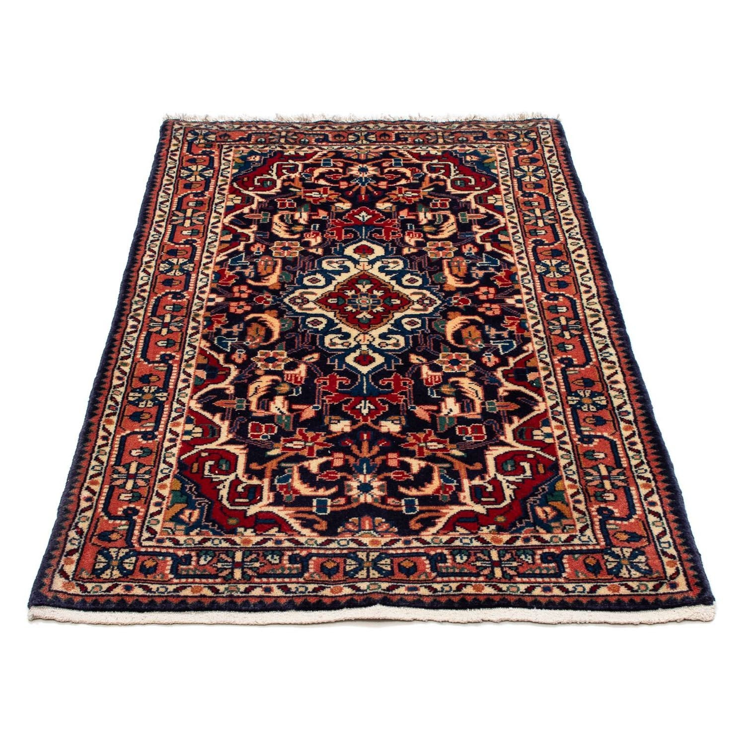 Alfombra persa - Nómada - 131 x 80 cm - azul oscuro