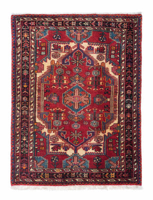 Alfombra persa - Nómada - 125 x 93 cm - rojo oscuro