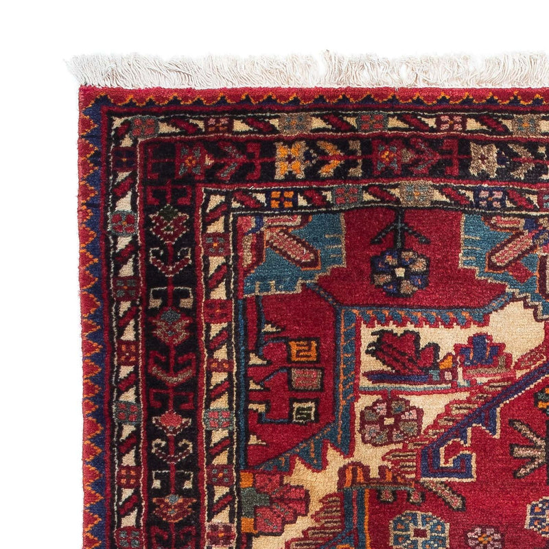Alfombra persa - Nómada - 125 x 93 cm - rojo oscuro